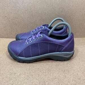 Keen Presidio Womens Purple Leather Casual Lace-Up Shoes Size 6.5 US Rubber Sole